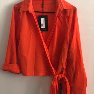 PRETTY LITTLE THING ORANGE TOP